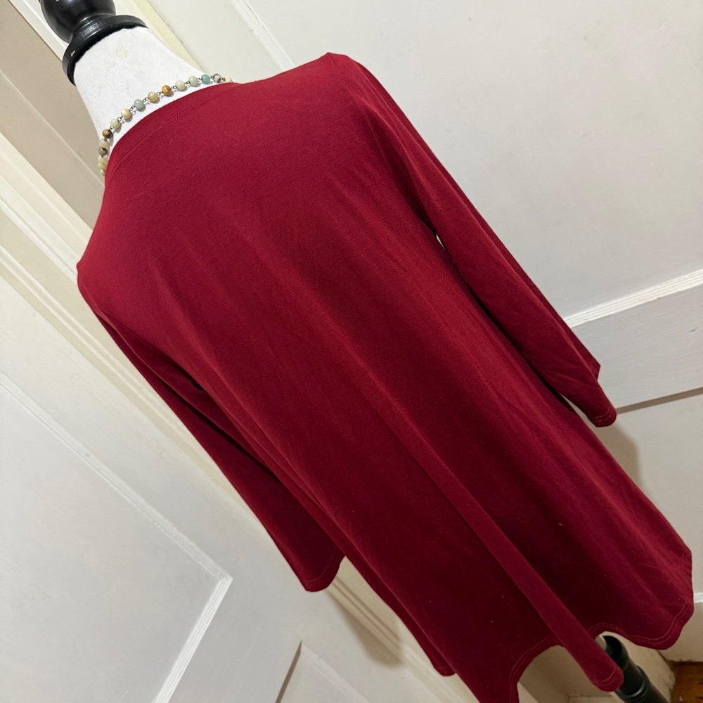 Mountain Mamas Elegant Maroon Tunic Top Women's Medium - Picture 9 of 11